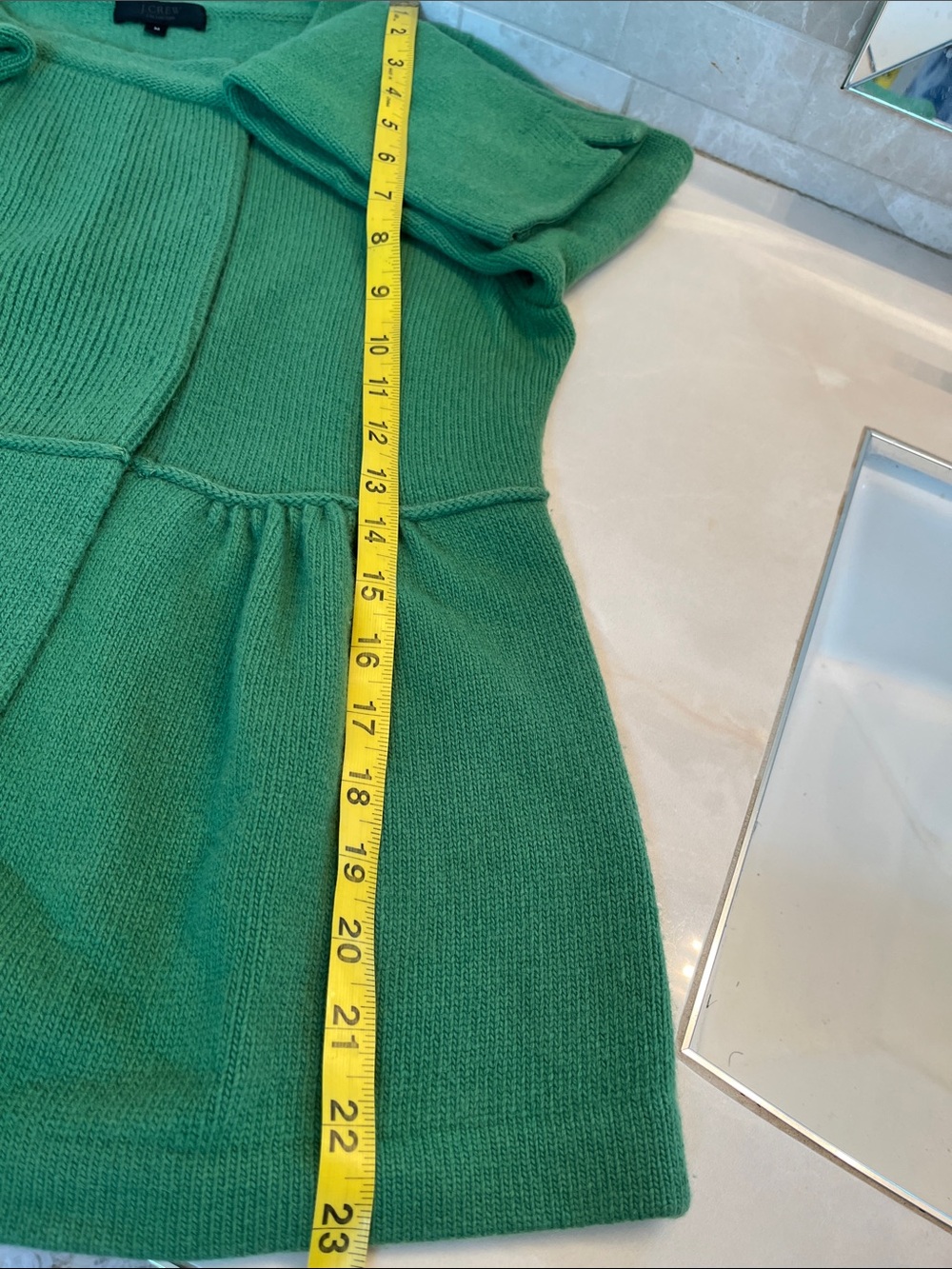 J. CREW🍀Double Breasted Peplum Wool Blend Sweater - Picture 8 of 10